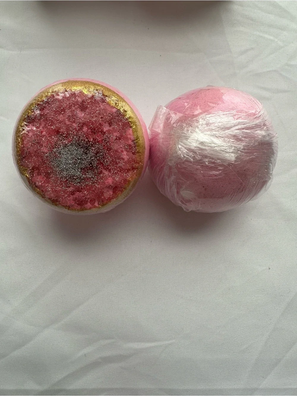 Joon x Moon Revitalize Geode Bath Bomb Set of 2 Pink Glitter Sea Salt 3.7 oz NIB